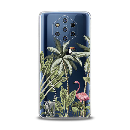 Lex Altern Pink Flamingo Palms Art Nokia Case