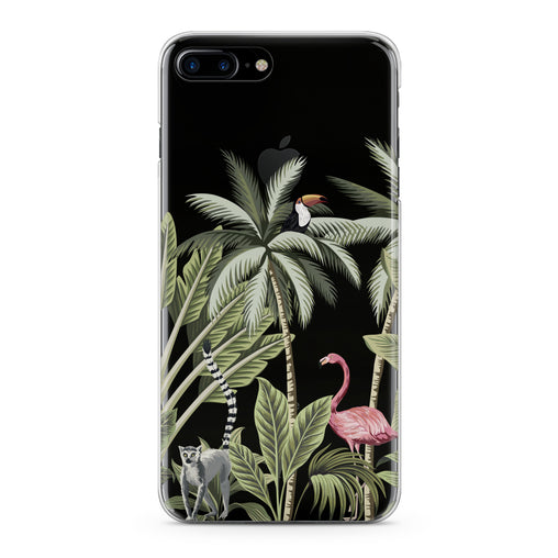 Lex Altern Pink Flamingo Palms Art Phone Case for your iPhone & Android phone.