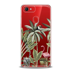 Lex Altern TPU Silicone Oppo Case Pink Flamingo Palms Art