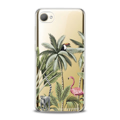 Lex Altern TPU Silicone HTC Case Pink Flamingo Palms Art