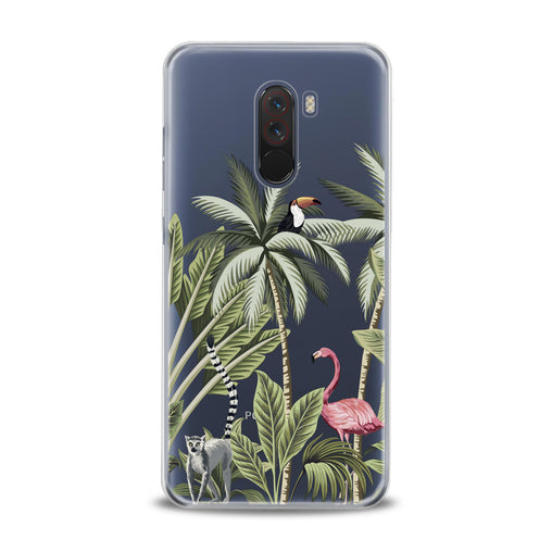 Lex Altern Pink Flamingo Palms Art Xiaomi Redmi Mi Case