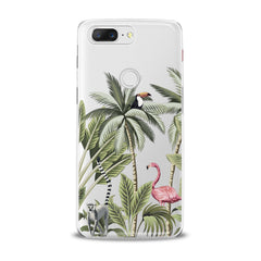 Lex Altern TPU Silicone OnePlus Case Pink Flamingo Palms Art