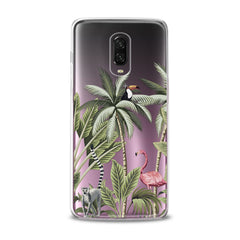 Lex Altern TPU Silicone OnePlus Case Pink Flamingo Palms Art