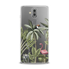 Lex Altern TPU Silicone Phone Case Pink Flamingo Palms Art