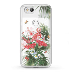 Lex Altern TPU Silicone Google Pixel Case Floral Flamingo