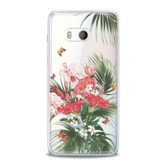 Lex Altern TPU Silicone HTC Case Floral Flamingo