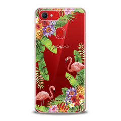 Lex Altern TPU Silicone Oppo Case Tropical Floral Flamingo