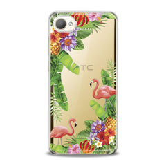 Lex Altern TPU Silicone HTC Case Tropical Floral Flamingo