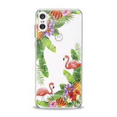 Lex Altern TPU Silicone Motorola Case Tropical Floral Flamingo