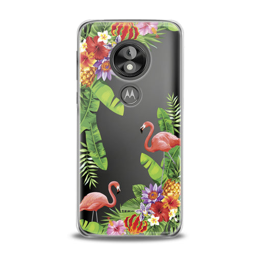 Lex Altern Tropical Floral Flamingo Motorola Case