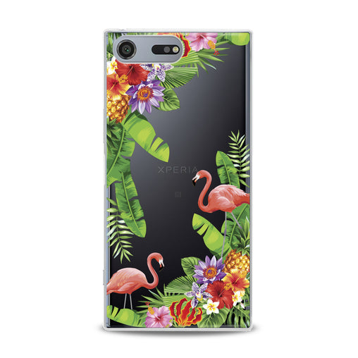 Lex Altern Tropical Floral Flamingo Sony Xperia Case