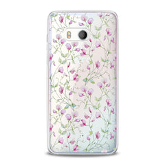 Lex Altern TPU Silicone HTC Case Pink Floral Pattern