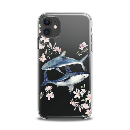 Lex Altern TPU Silicone iPhone Case Floral Shark