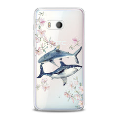 Lex Altern TPU Silicone HTC Case Floral Shark