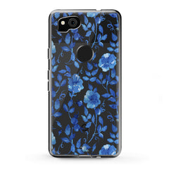 Lex Altern TPU Silicone Google Pixel Case Blue Flowers Blossom