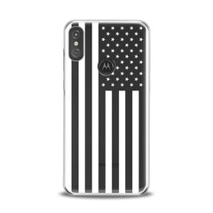 Lex Altern TPU Silicone Motorola Case Black USA Flag
