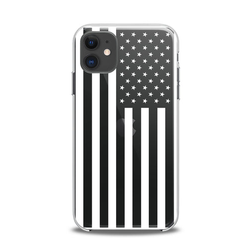 Lex Altern TPU Silicone iPhone Case Black USA Flag