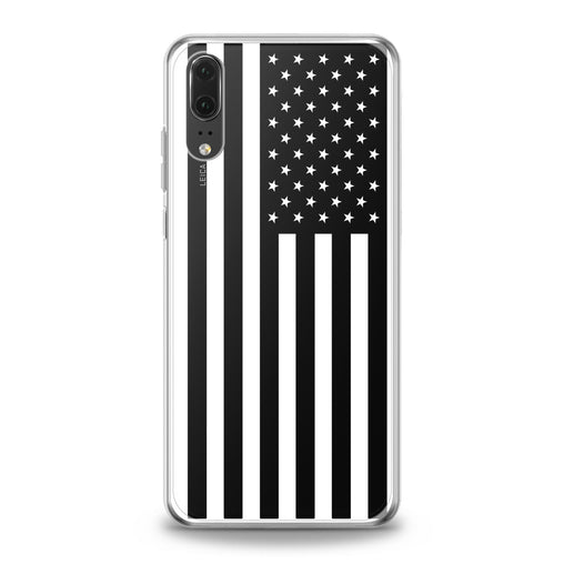 Lex Altern TPU Silicone Huawei Honor Case Black USA Flag