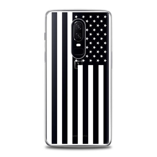 Lex Altern TPU Silicone OnePlus Case Black USA Flag