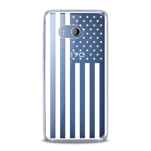 Lex Altern TPU Silicone HTC Case Black USA Flag