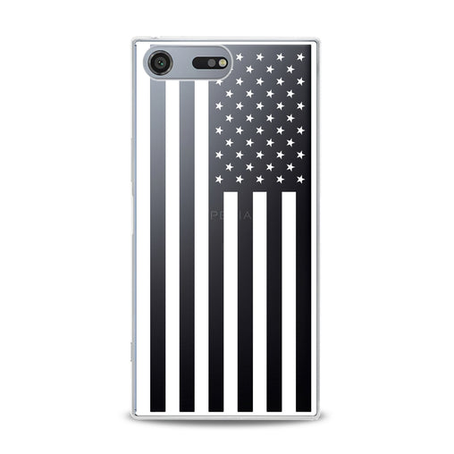 Lex Altern TPU Silicone Sony Xperia Case Black USA Flag