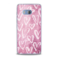 Lex Altern TPU Silicone HTC Case Hearts Pattern
