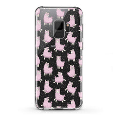 Lex Altern TPU Silicone Samsung Galaxy Case Pink Alpaca Pattern