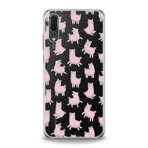 Lex Altern TPU Silicone Huawei Honor Case Pink Alpaca Pattern