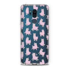Lex Altern TPU Silicone LG Case Pink Alpaca Pattern