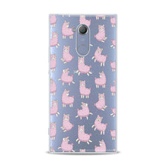 Lex Altern TPU Silicone Sony Xperia Case Pink Alpaca Pattern