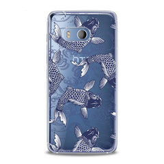 Lex Altern TPU Silicone HTC Case Blue Koi Fishes