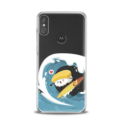 Lex Altern TPU Silicone Motorola Case Sushi Surfing