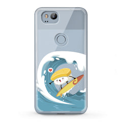 Lex Altern TPU Silicone Google Pixel Case Sushi Surfing