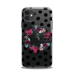 Lex Altern TPU Silicone iPhone Case Floral Black Pink