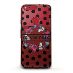Lex Altern TPU Silicone Google Pixel Case Floral Black Pink
