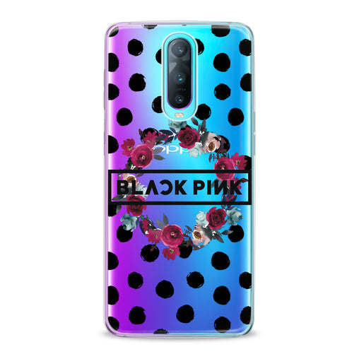 Lex Altern TPU Silicone Oppo Case Floral Black Pink