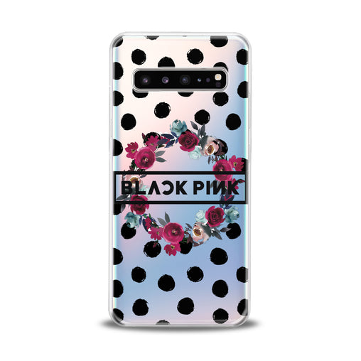 Lex Altern TPU Silicone Samsung Galaxy Case Floral Black Pink