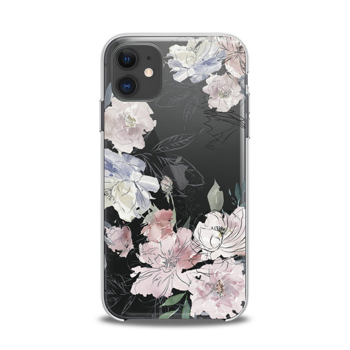 Lex Altern TPU Silicone iPhone Case Drawing Flowers