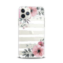 Lex Altern TPU Silicone iPhone Case Striped Floral