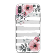 Lex Altern TPU Silicone Phone Case Striped Floral