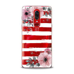 Lex Altern TPU Silicone OnePlus Case Striped Floral