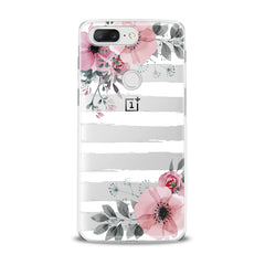 Lex Altern TPU Silicone OnePlus Case Striped Floral