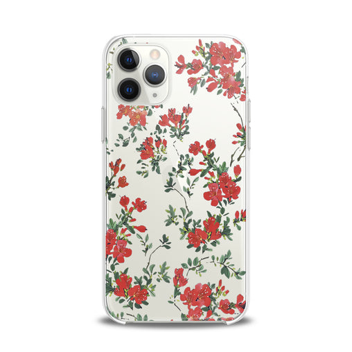 Lex Altern TPU Silicone iPhone Case Red Wildflower