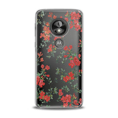 Lex Altern TPU Silicone Motorola Case Red Wildflower