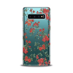 Lex Altern TPU Silicone Samsung Galaxy Case Red Wildflower