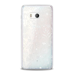 Lex Altern TPU Silicone HTC Case White Floral Pattern
