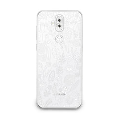 Lex Altern TPU Silicone Asus Zenfone Case White Floral Pattern