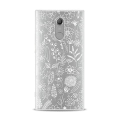 Lex Altern TPU Silicone Sony Xperia Case White Floral Pattern