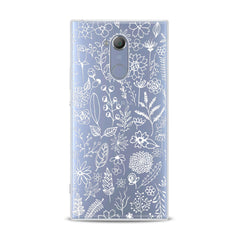 Lex Altern TPU Silicone Sony Xperia Case White Floral Pattern