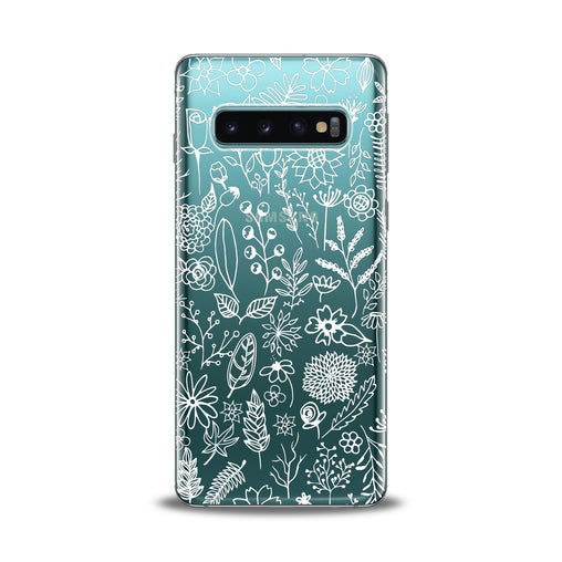 Lex Altern White Floral Pattern Samsung Galaxy Case
